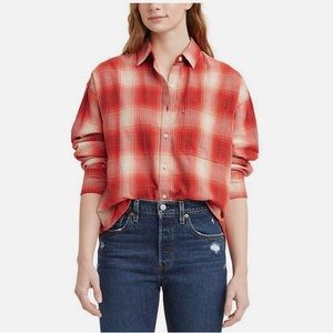 LEVI’S Red Flannel Shirt Size XL